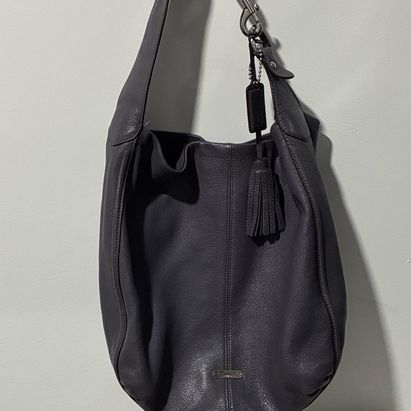 COACH Steel Blue Leather Bag Tote - Picture 8 of 8